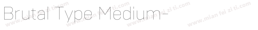 Brutal Type Medium字体转换